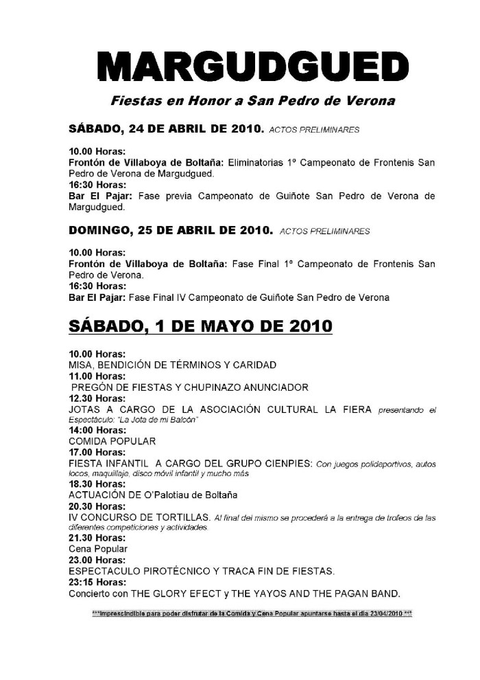 cartel de fiestas 2010